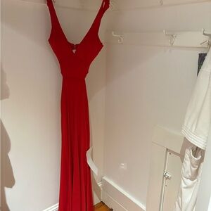 Crystal Doll Vibrant Red Maxi Dress